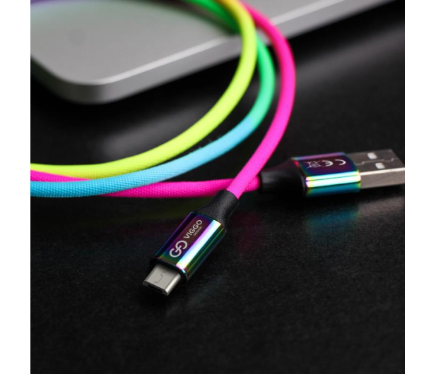 VIGGO DESIGN Kabel USB-microUSB VIGGO 1m Tęczowy ^ - 1458564 - zdjęcie 2